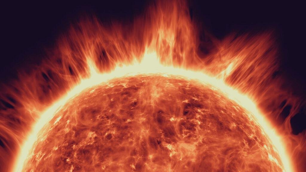 A solar flare erupting from the Sun's surface, a phenomenon Aditya L1 aims to study.